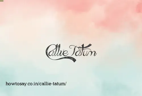 Callie Tatum