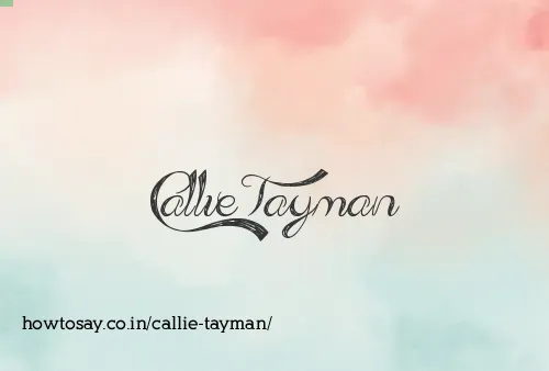 Callie Tayman