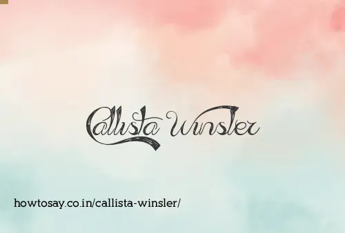 Callista Winsler