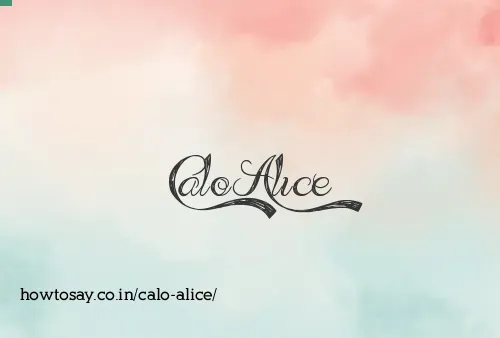Calo Alice