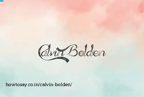 Calvin Bolden