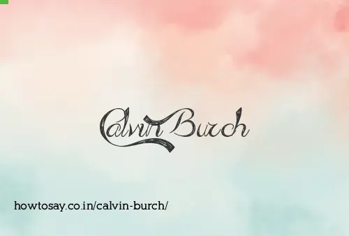 Calvin Burch