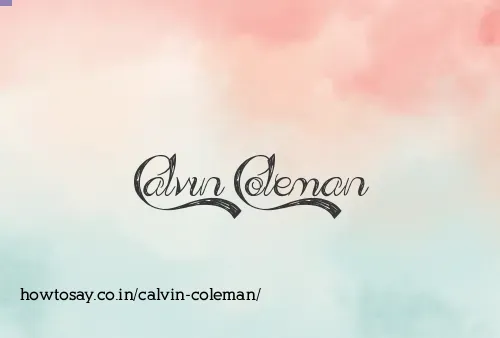 Calvin Coleman