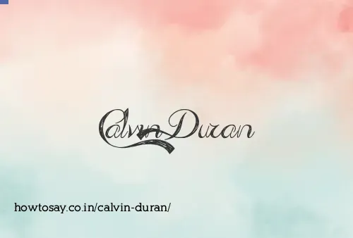 Calvin Duran