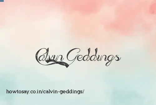 Calvin Geddings