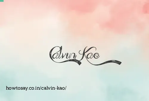Calvin Kao
