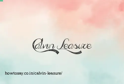 Calvin Leasure