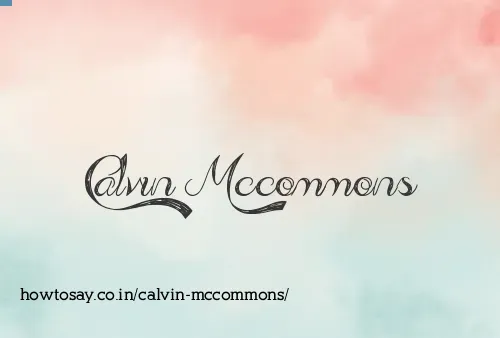 Calvin Mccommons
