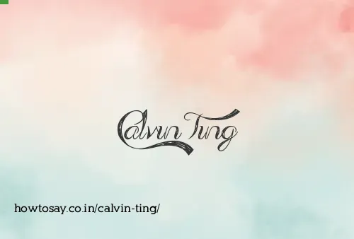 Calvin Ting