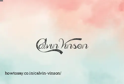 Calvin Vinson