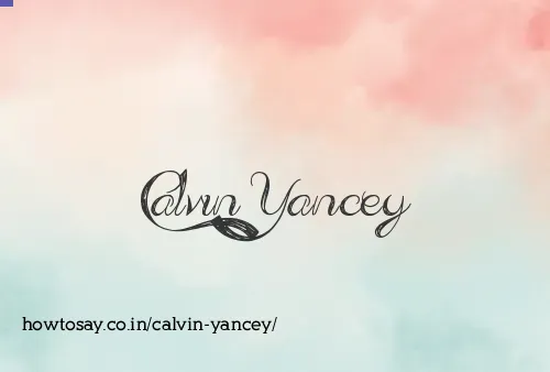 Calvin Yancey