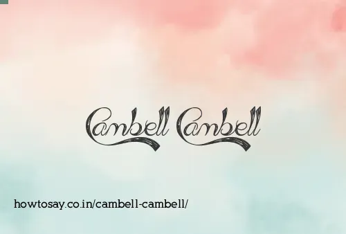 Cambell Cambell