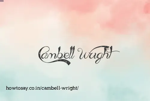 Cambell Wright