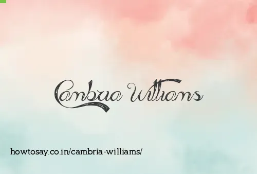Cambria Williams