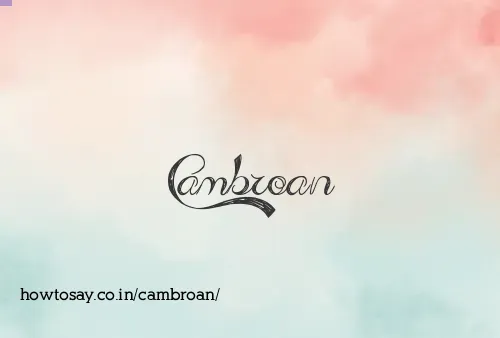 Cambroan
