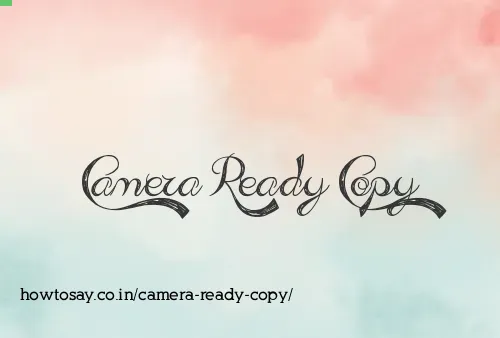 Camera Ready Copy
