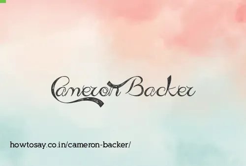 Cameron Backer