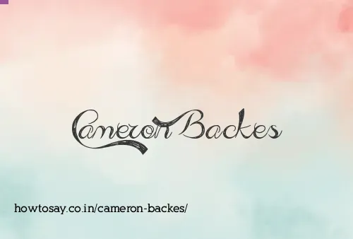 Cameron Backes