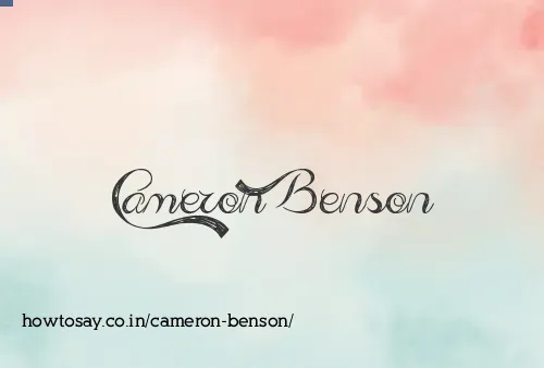 Cameron Benson