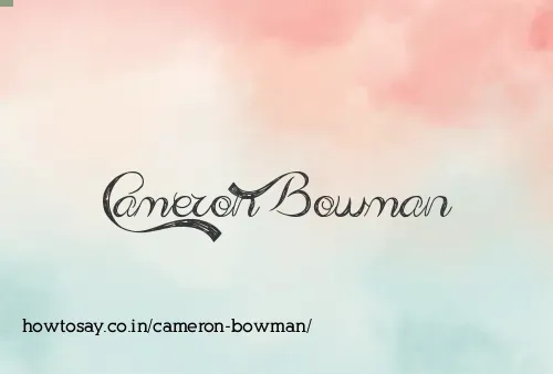 Cameron Bowman