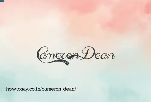 Cameron Dean