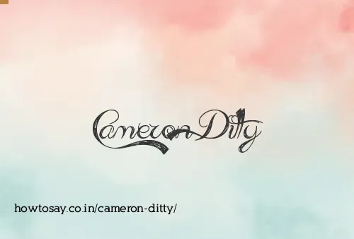 Cameron Ditty