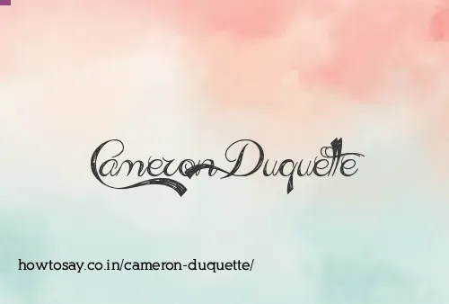 Cameron Duquette