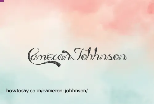 Cameron Johhnson