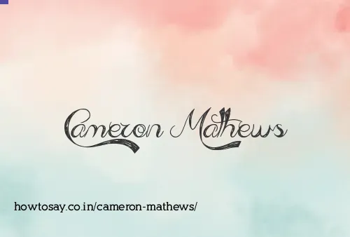 Cameron Mathews