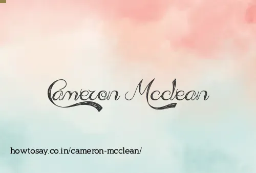 Cameron Mcclean