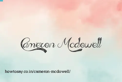 Cameron Mcdowell