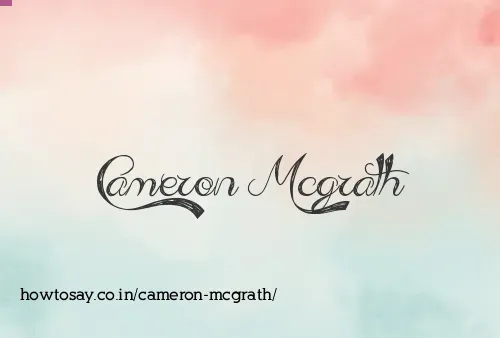 Cameron Mcgrath