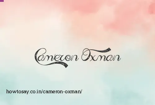 Cameron Oxman