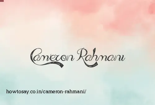 Cameron Rahmani