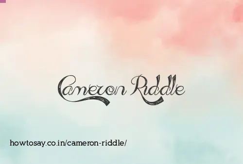 Cameron Riddle