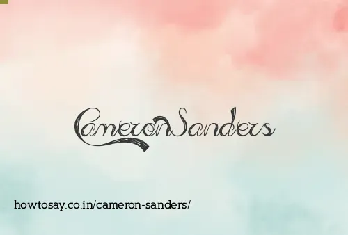 Cameron Sanders