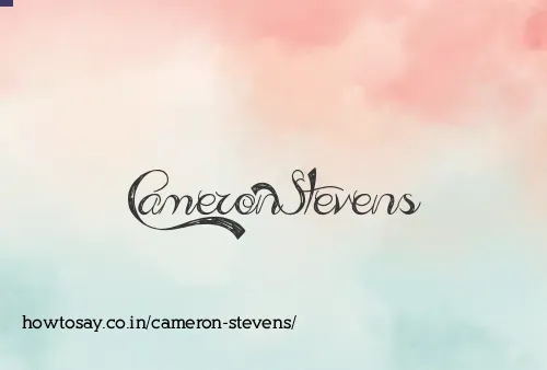 Cameron Stevens