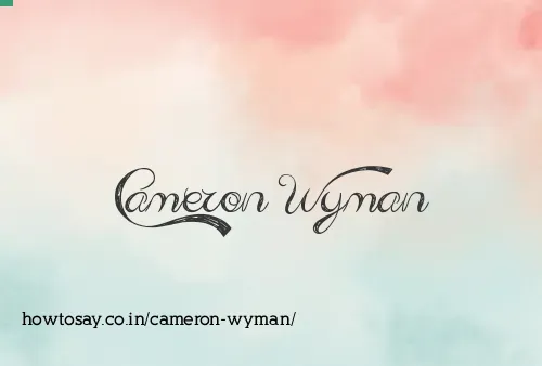 Cameron Wyman