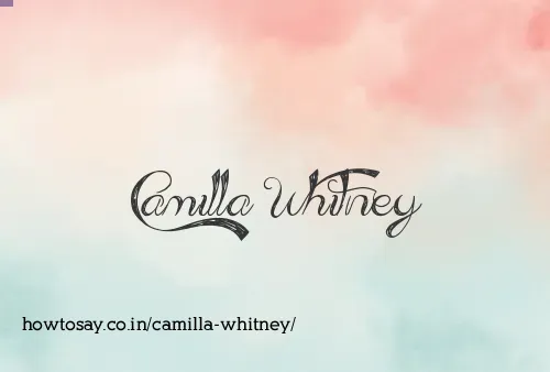 Camilla Whitney