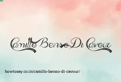 Camillo Benso Di Cavour