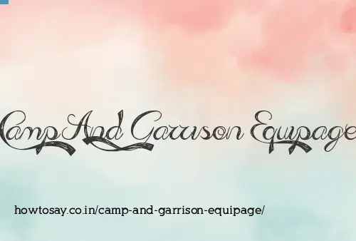 Camp And Garrison Equipage