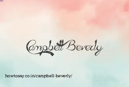 Campbell Beverly