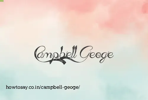 Campbell Geoge
