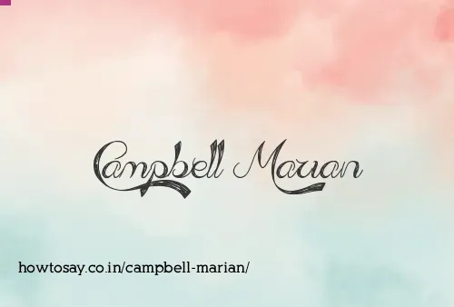 Campbell Marian
