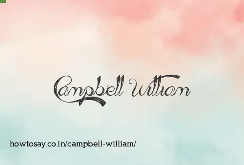 Campbell William