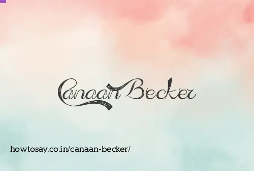 Canaan Becker