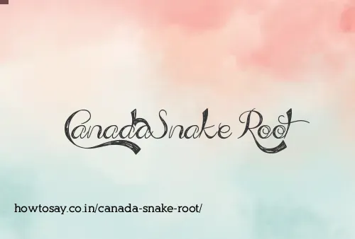 Canada Snake Root