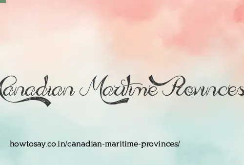 Canadian Maritime Provinces