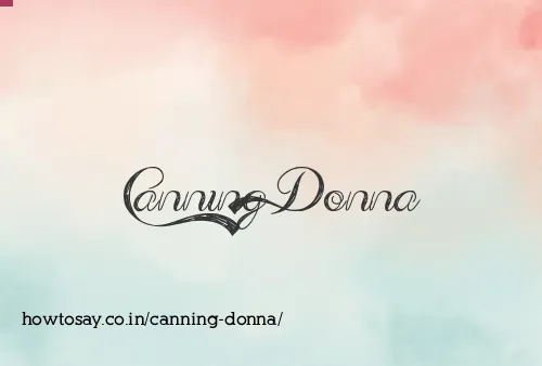 Canning Donna