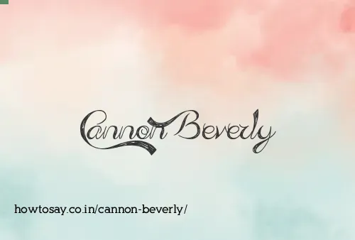 Cannon Beverly